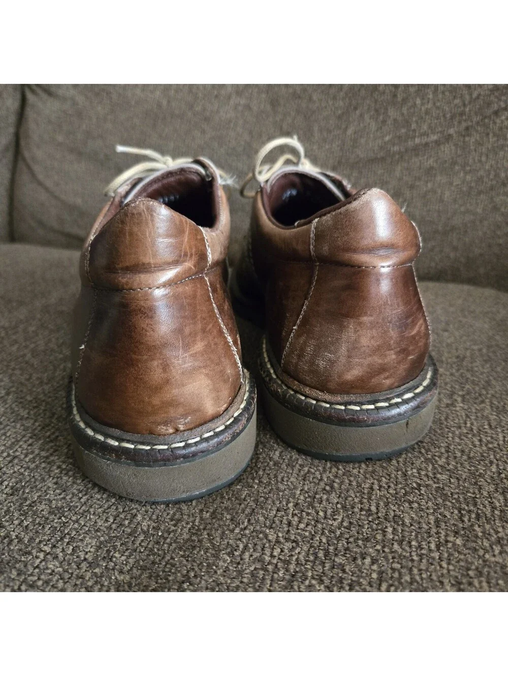 Men's 10.5 D Allen Edmonds VOYAGER Brown Leather Oxford Walking Shoes USA 6181